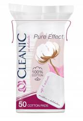 CLEANIC Pure Effect płatki kwadrat 50szt