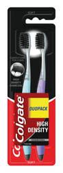 COLGATE High Density Charcoal szczoteczka 1+1 Soft