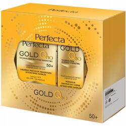 DAX Perfecta Gold Q10 zestaw do twarzy 50+ (krem + krem pod oczy) 200g 