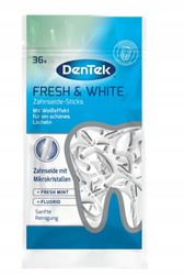 DENTEK Fresh $ White wykałaczki z wybielającą nicią dentystyczną Fresh Mint 36szt 