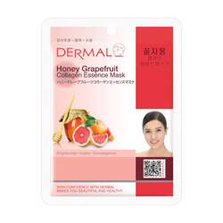 DERMAL Collagen Essence Mask maska do twarzy w płacie Honey Grapefruit