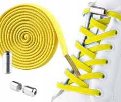 ECARLA sznurówki do butów elastyczne, bez wiązania Zółte 2szt 