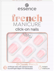 ESSENCE French Manicure Click Go Nail sztuczne paznokcie 01 Classic French 12szt 