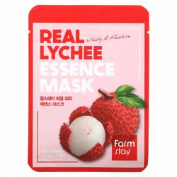 FARMSTAY Real Essence Mask maska do twarzy w płacie Lychee 23ml 