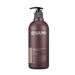 FLOLAND PROFESSIONAL Premium Silk Keratin odżywka do włosów mocno zniszczonych 530ml 