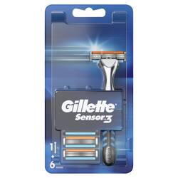 GILLETTE Sensor3 maszynka + wkłady 6szt 