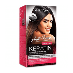 KATIVA Anti-Frizz zestaw do prostowania włosów Xtreme Care 30ml+30ml+150ml