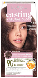 LOREAL Casting Natural Gloss farba do włosów 523 Orzechowy Jasny Brąz