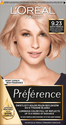 L'OREAL Preference farba do włosów 9.23 Bardzo Jasny Blond Opalizująco-Złocisty