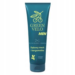 MADONIS Green Velo Men 2w1 żel pod prysznic Dębowy Mech i Bergamotka 250ml 