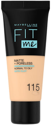 MAYBELLINE Fit Me Matte+Poreless podkład matujący 115 Ivory 30ml