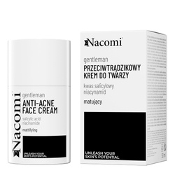 NACOMI Gentelman krem do twarzy matujący przeciwtrądzikowy z kwasem salicylowym 50ml