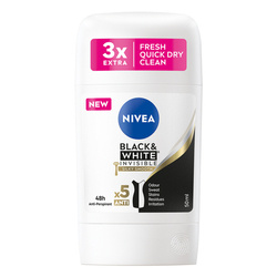 NIVEA Women Deo Stick antyperspirant w sztyfcie Black&White Invisilble 48h Silky Smooth 50ml 
