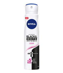 NIVEA Women dezodorant spray Black & White Invisible Clear 5w1 150ml