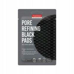 PUREDERM płatki do twarzy oczyszczające Pore Refining Black Pads 12szt