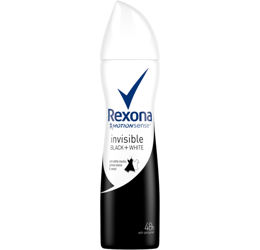 REXONA Women antyperspirant w aerozolu Invisible Black+White 150ml