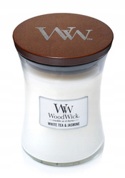 WOODWICK Core świeca w słoiku średnia White Tea & Jasmine 275g 