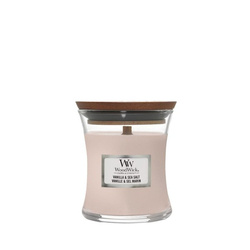 WOODWICK PlusWick mała świeca w słoiku Vanilla & Sea Salt 85g