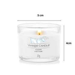 YANKEE CANDLE Mini świeca w słoiku Clean Cotton 37g 