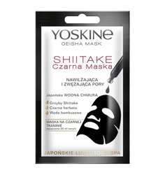 YOSKINE Geisha Mask maska do pielęgnacji twarzy na czarnej tkaninie Shii Take 1szt.