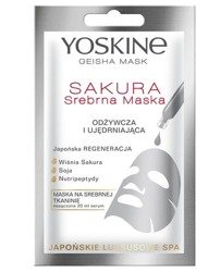 YOSKINE Geisha Mask maska do pielęgnacji twarzy na srebrnej tkaninie Sakura 1szt.