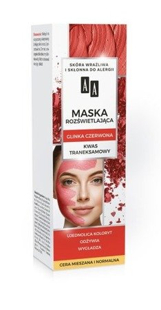 AA Maska rozświetlająca z Glinką Czerwoną - cera mieszana i normalna 30ml