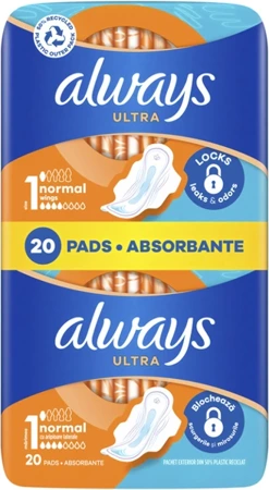 ALWAYS Ultra Normal+ podpaski ze skrzydełkami Duo 2x10szt 