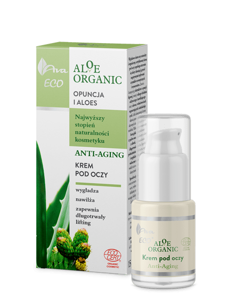 AVA Aloe Organic krem pod oczy anti-aging Opuncja i Aloes15ml