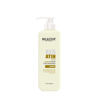 BEAVER Keratin System keratynowy szampon zagęszczający włosy 410ml
