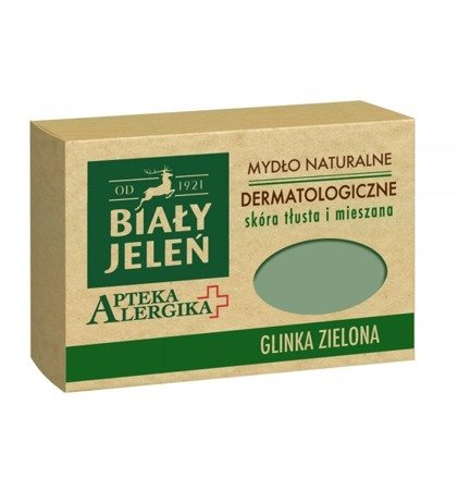 BIAŁY JELEŃ Apteka Alergika mydło naturalne Glinka Zielona 125g