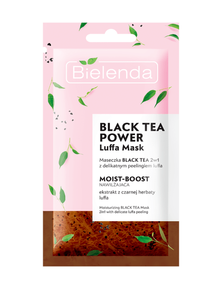 BIELENDA Black Tea Power Luffa maseczka 3w1 8g