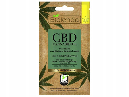 BIELENDA CBD Cannabidiol maska nawilżająco-detoksykująca 8g