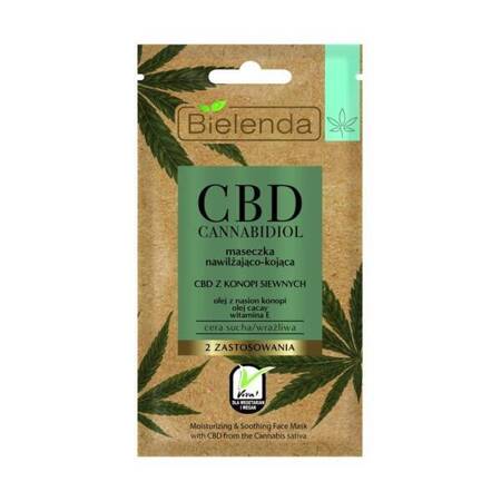 BIELENDA CBD Cannabidiol maska nawilżająco-kojąca 8g TERMIN 10-2024