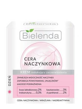 BIELENDA Cera Naczynkowa krem do twarzy redukujący zaczerwienienia 50ml TERMIN 11-2024