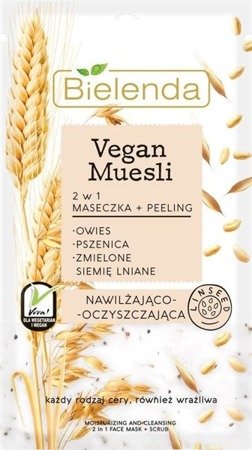 BIELENDA Vegan Muesli maseczka+peeling 2w1 8g