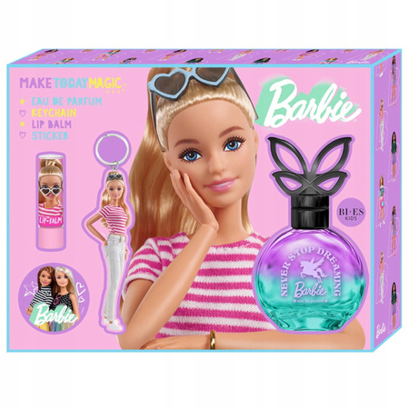 BIES Barbie Make Tooday Magic zestaw (balsam do ust + mgiełka + brelok) 