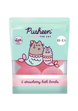 BIES Pusheen The Cat kule musujące do kąpieli 6x55g