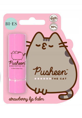 BIES Pusheen The Cat pomadka ochronna do ust Truskawka 4g