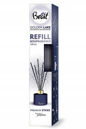 BRAIT Home Parfume Decorative olejek zapachowy z patyczkami ZAPAS Golden Lake 100ml 