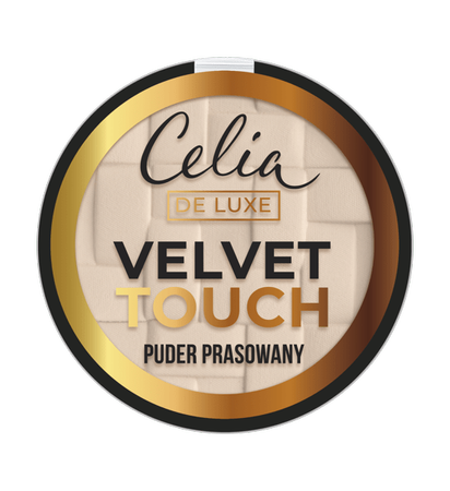 CELIA De Luxe Velvet Touch puder prasowany 101 Transparent Beige 9g