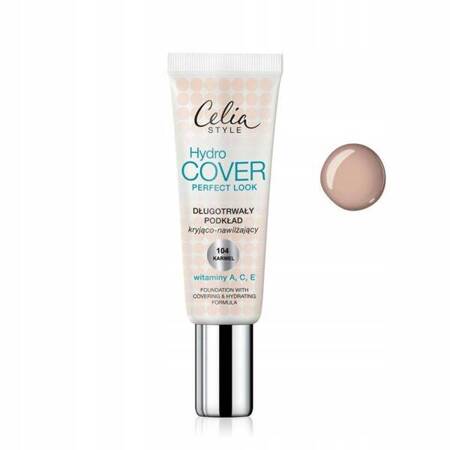 CELIA Hydro Cover Perfect Look podkład kryjąco-nawilżający 104 Karmel 30ml