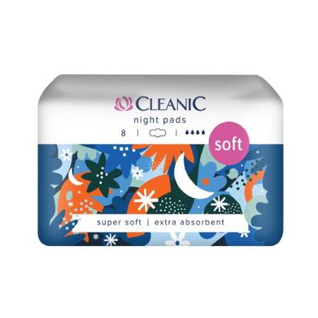 CLEANIC Soft Night podpaski ze skrzydełkami 10szt 