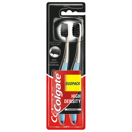 COLGATE High Density Charcoal szczoteczka 1+1 Soft