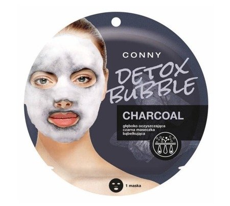 CONNY Detox Bubble maska oczyszczająco-rozświetlająca Aktywny Węgiel 20g