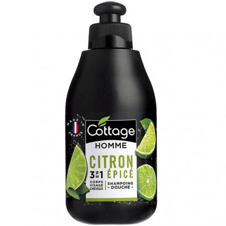 COTTAGE Shampoing Douche Men 3w1 szampon i żel pod prysznic Spicy Lemon 250ml 