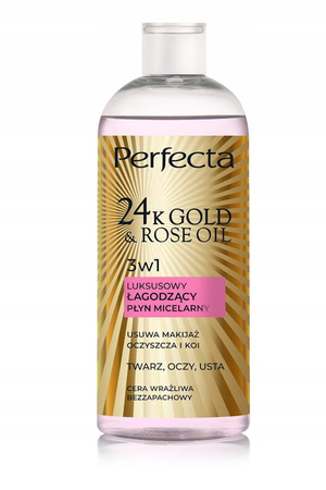 DAX Perfecta 24k Gold & Rose Oil płyn micelarny do twarzy łagodzący 400g