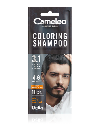 DELIA Cameleo Men Coloring Shampoo szamponetka koloryzująca 3.1 Very Dark Brown 15ml 