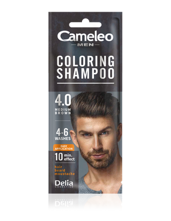 DELIA Cameleo Men Coloring Shampoo szamponetka koloryzująca 4.0 Medium Brown 15ml 