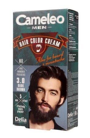 DELIA Cameleo Men Hair Color Cream farba do brody i wąsów 3.0 Dark brown 30ml