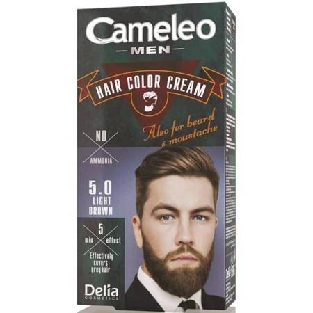 DELIA Cameleo Men farba do brody i wąsów 5.0 Light Brown 30ml